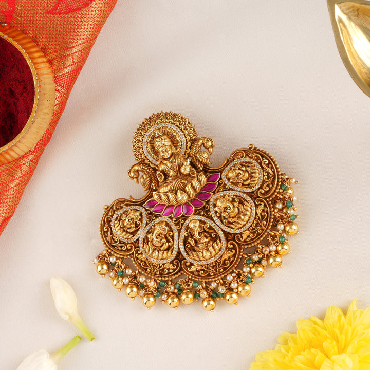 Traditional Lakshmi with Vinayagar Jada Billa