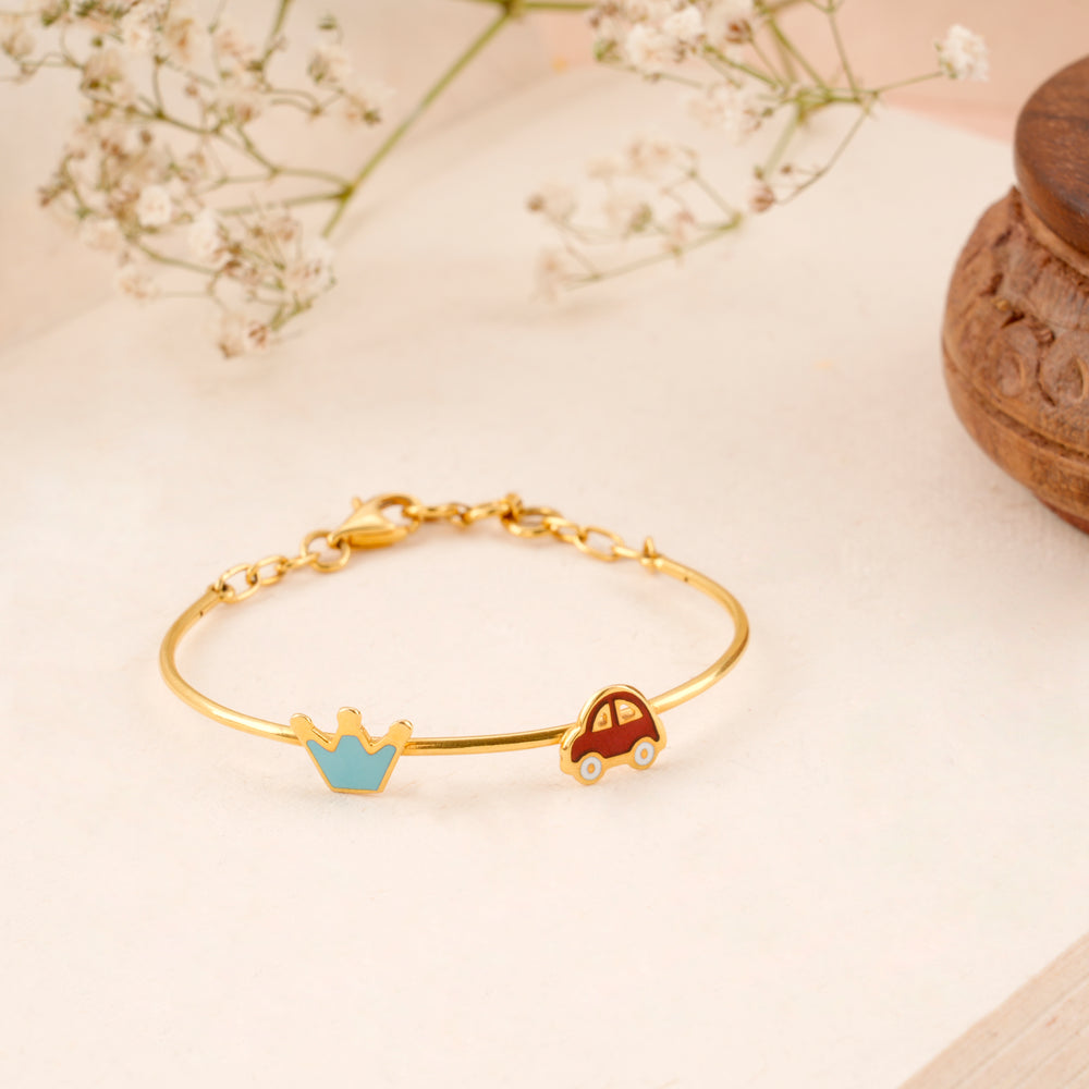 Car Design Kids Gold Bracelet