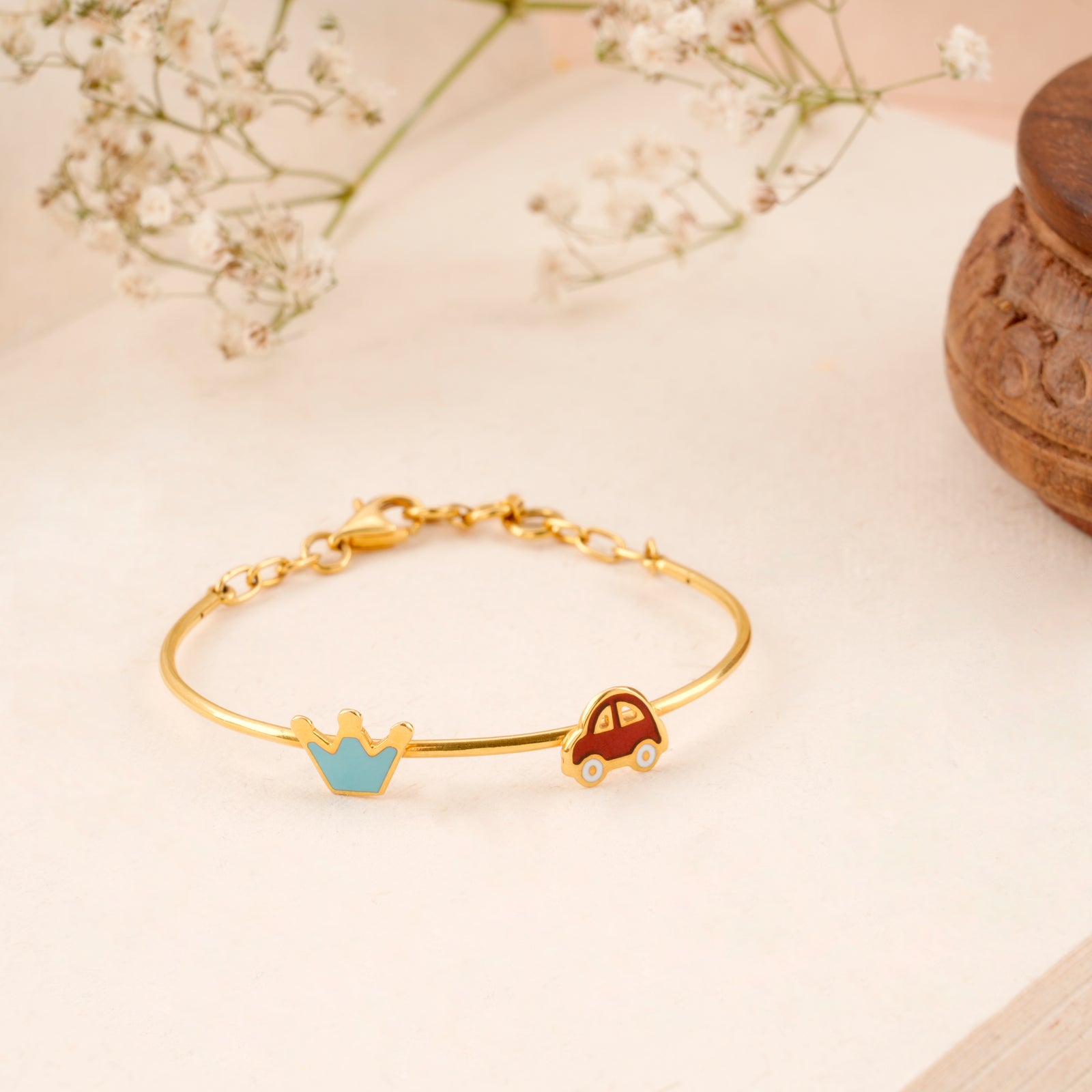 Car Design Kids Gold Bracelet