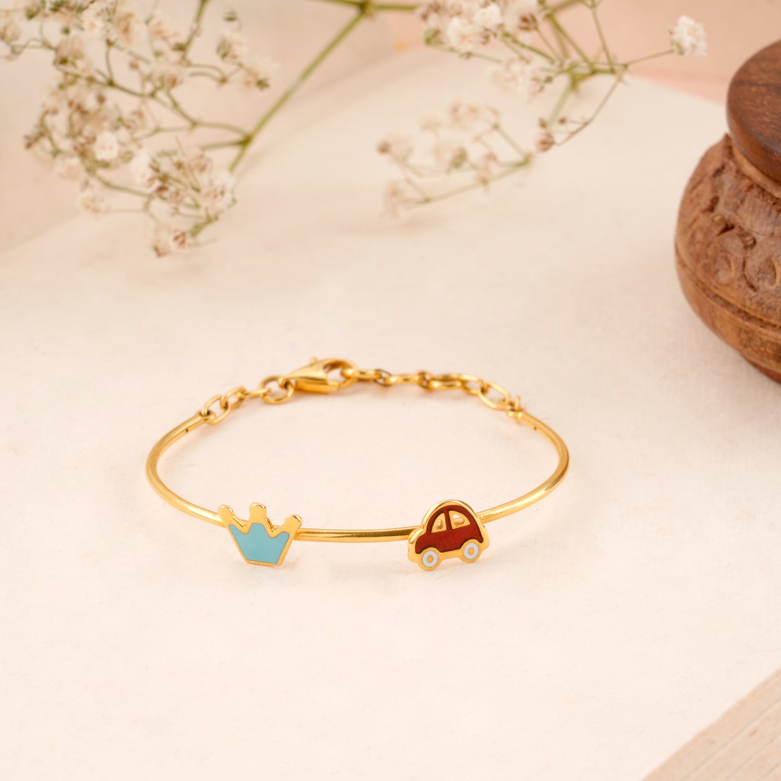 Car Design Kids Gold Bracelet