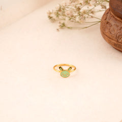 Joyful Rabbit Design Baby Gold Ring