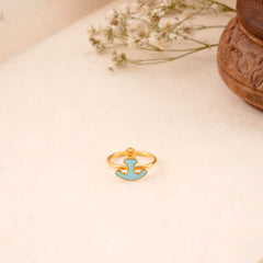 Anchor Design Babies Gold Ring