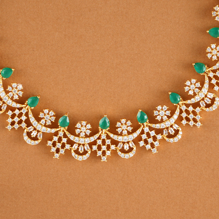 Blossom Emerald Swarovski Necklace