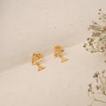 Triangle Shape Gold Stud