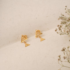 Triangle Shape Gold Stud