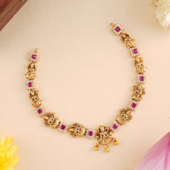 Ruby Stone with Lakshmi Nagas Necklace