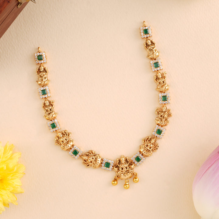 Emerald Aura Lakshmi Nagas Necklace