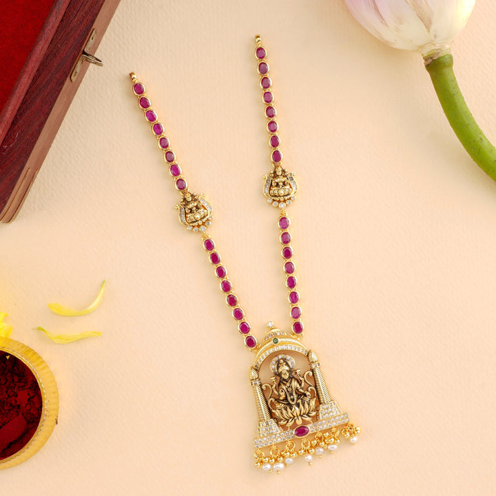 Lakshmi Divine Pearl Drop Layer Necklace