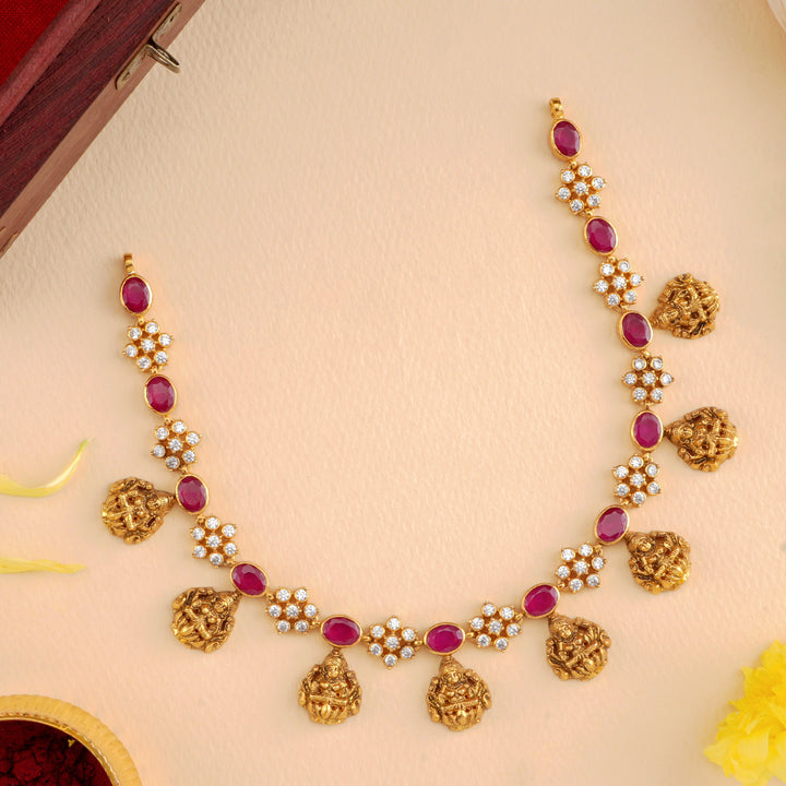 Astalakshmi Ruby Gemstone Layer Necklace