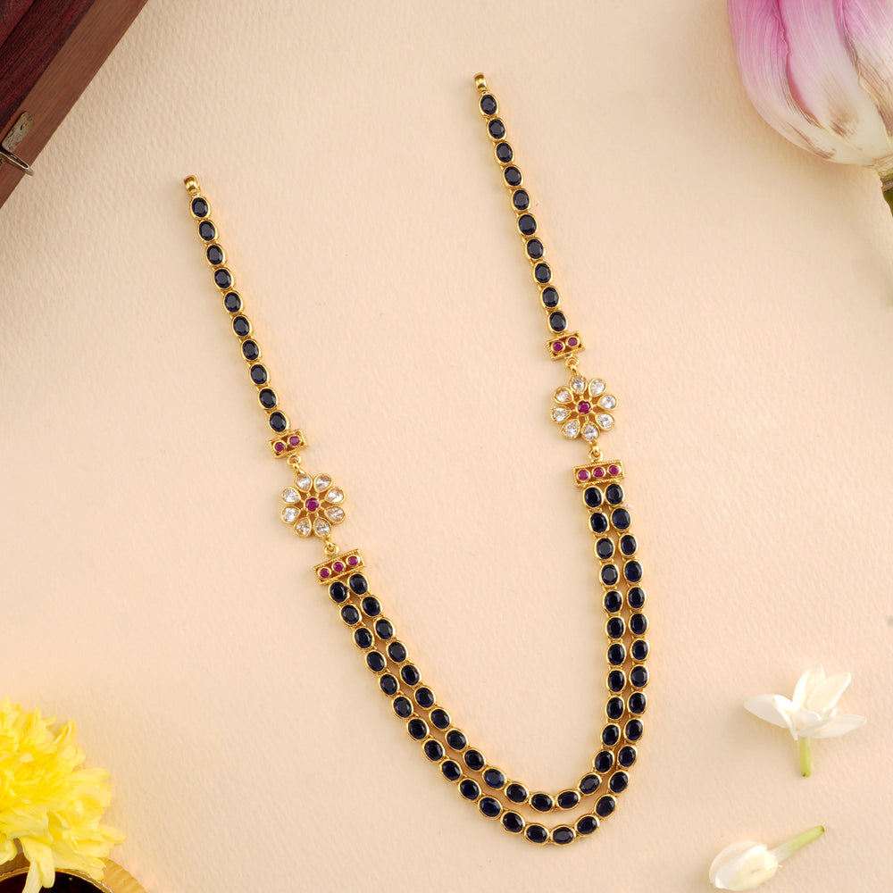 Sapphire Blossom Layer Necklace