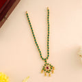 Stylish Emerald Blossom Step Necklace