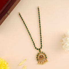 Divine Lakshmi Grass Emerald Necklace