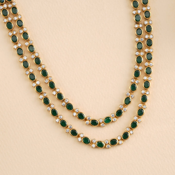 Antique Lakshmi with Emerald Oval Shape Necklace