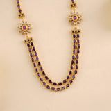 Ruby Emerald Dual Layer Necklace