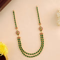 Emerald Floral Dual Layer Necklace