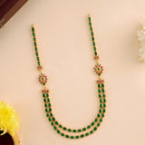Emerald Floral Dual Layer Necklace
