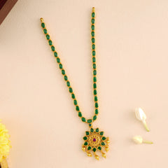 Modern Emerald Drop Necklace
