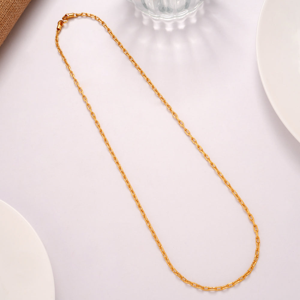 Papercut Design Link Gold Plated Chain
