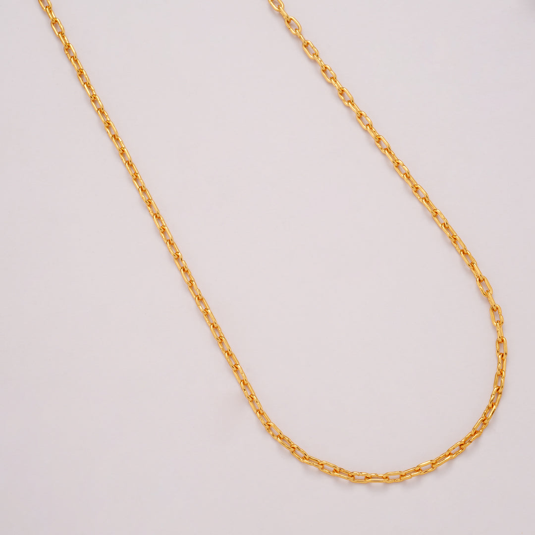 Papercut Design Link Gold Plated Chain