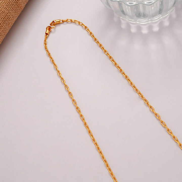 Papercut Design Link Gold Plated Chain