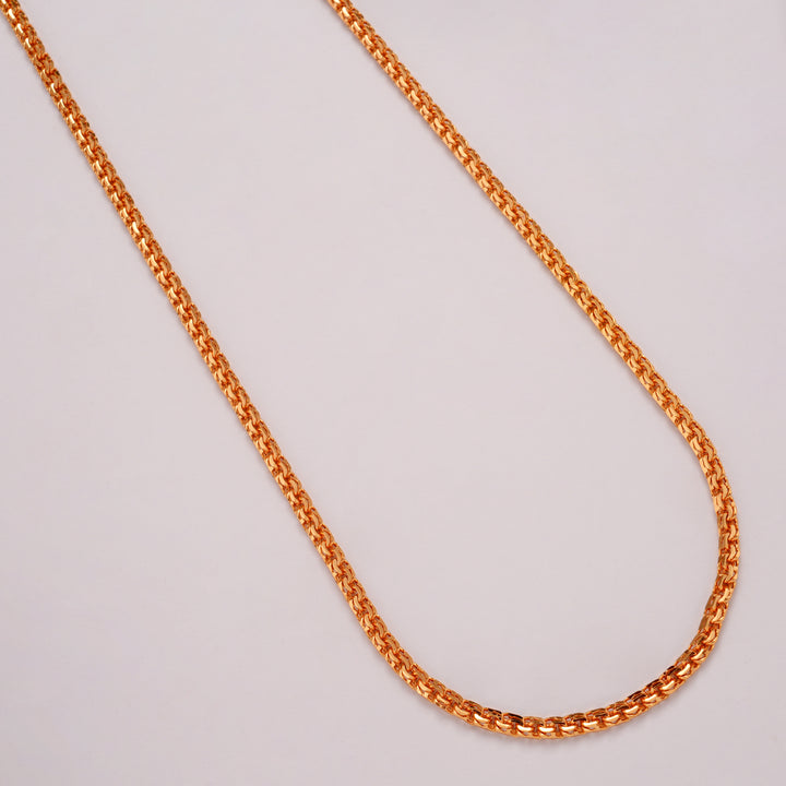Elegant Loop Twisted Link Gold Plated Chain