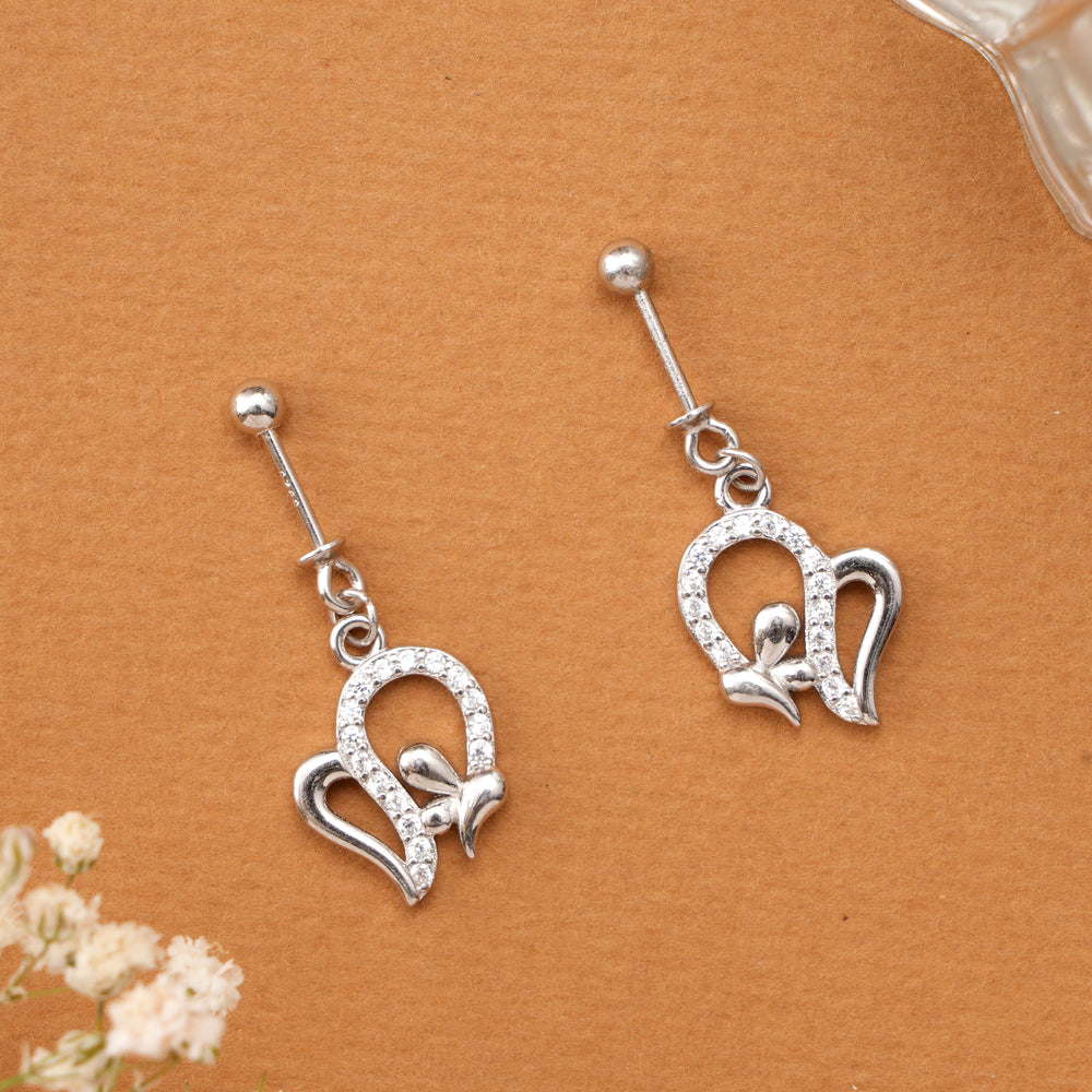 Floral Heart Curve Silver Koppu