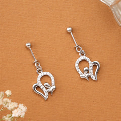 Floral Heart Curve Silver Koppu