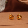 Abstract Heart Design Gold Side Stud