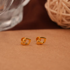 Interlocking Loop Design Gold Side Stud