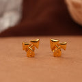 Modern Multi Triangular Design Gold Side Stud
