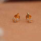 Minimalist chank design gold side stud