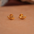 Minimalist Mango Design Gold Side Stud