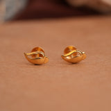 Minimalist Mango Design Gold Side Stud