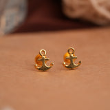 Minimalist anchor design gold side stud