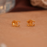 Interlocking Half Circle Gold Side Studs