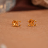 Interlocking Half Circle Gold Side Studs