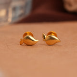 Simple Mango Motif Gold Side Studs