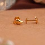 Simple Mango Motif Gold Side Studs