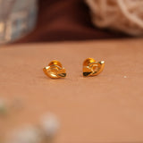 Contemporary Curve Gold Side Studs