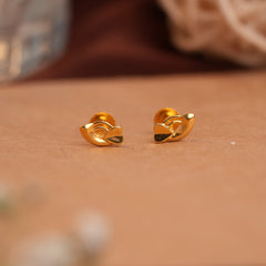 Contemporary Curve Gold Side Studs