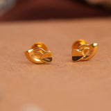 Contemporary Curve Gold Side Studs