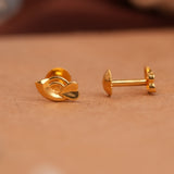 Contemporary Curve Gold Side Studs