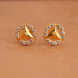 Minimalist circular gold side stud