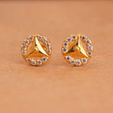 Minimalist circular gold side stud