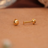 Minimalist gold barrel side stud