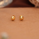 Minimalist gold barrel side stud