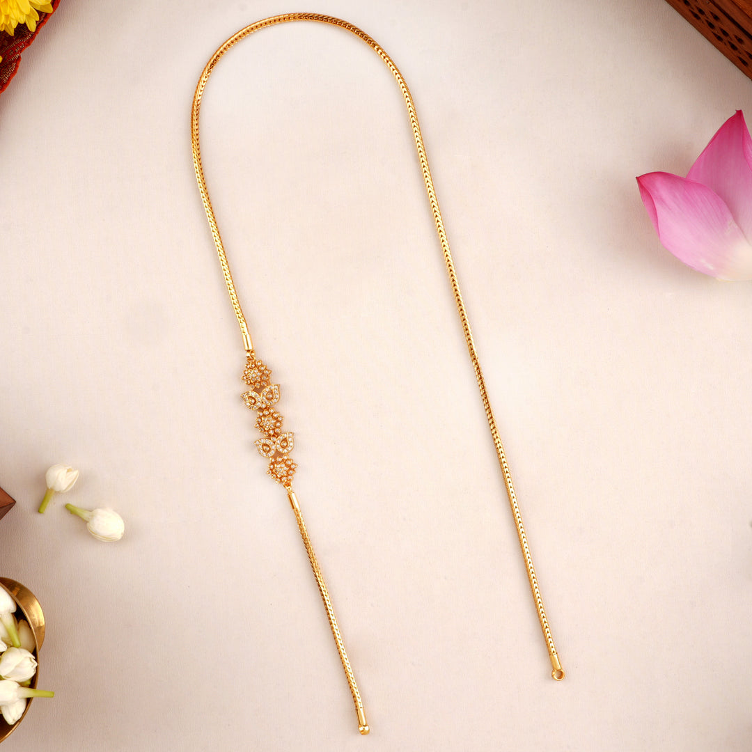 Elegant Flower Design Mugappu Chain