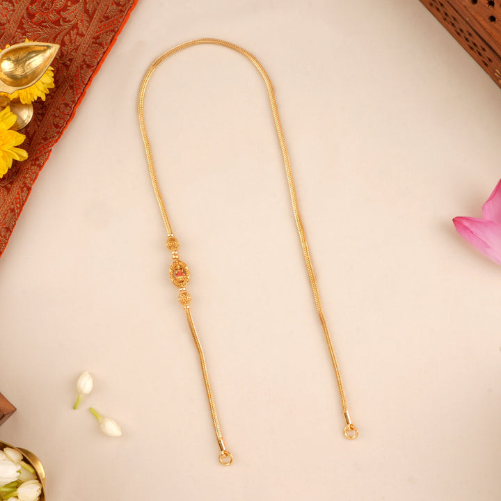 Lotus Aishwarya Lakshmi Mugappu Chain