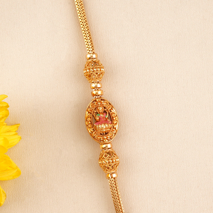 Lotus Aishwarya Lakshmi Mugappu Chain