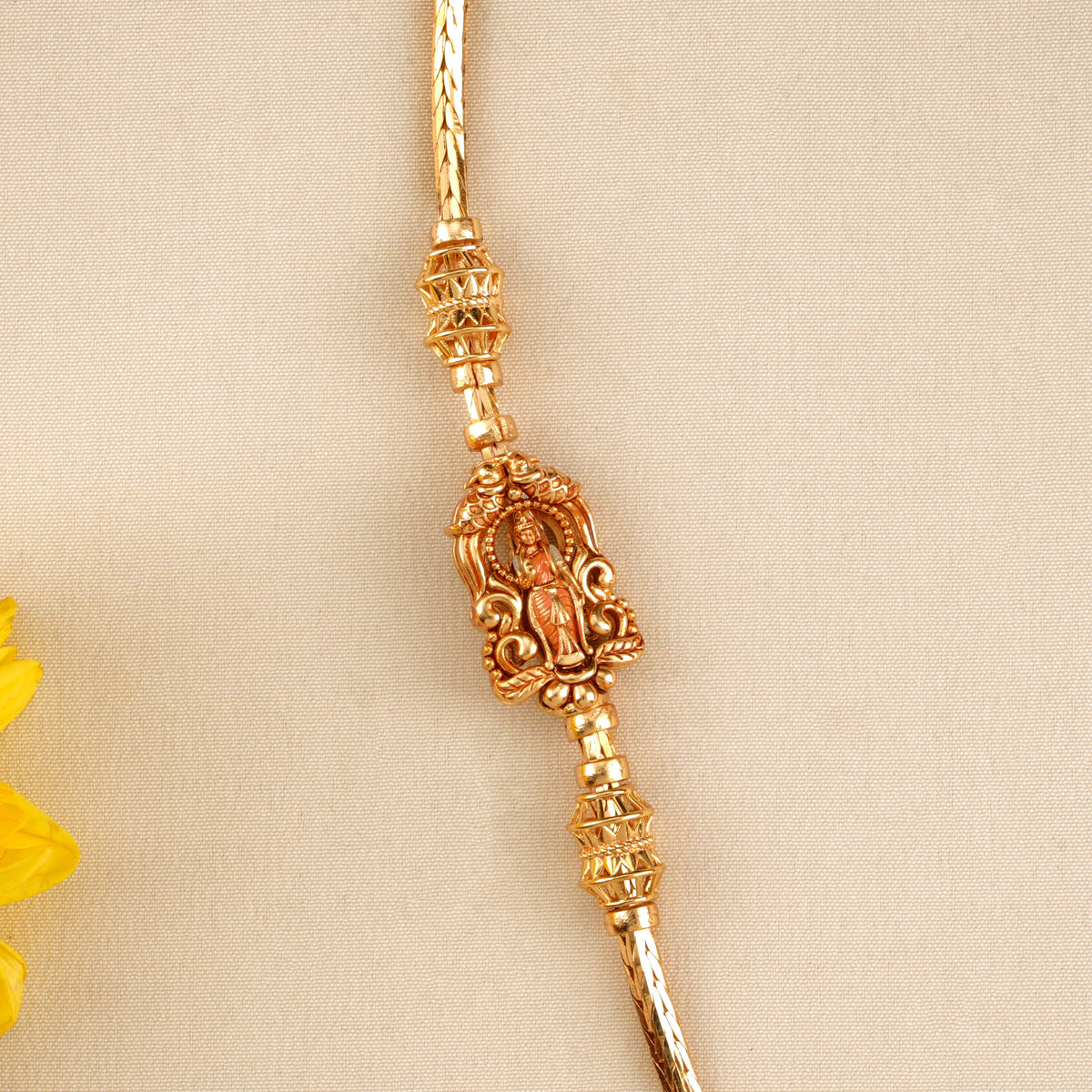 Standing Divine Lakshmi Mugappu Chain